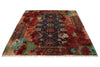 6x8 Navy and Multicolor Anatolian Traditional Rug