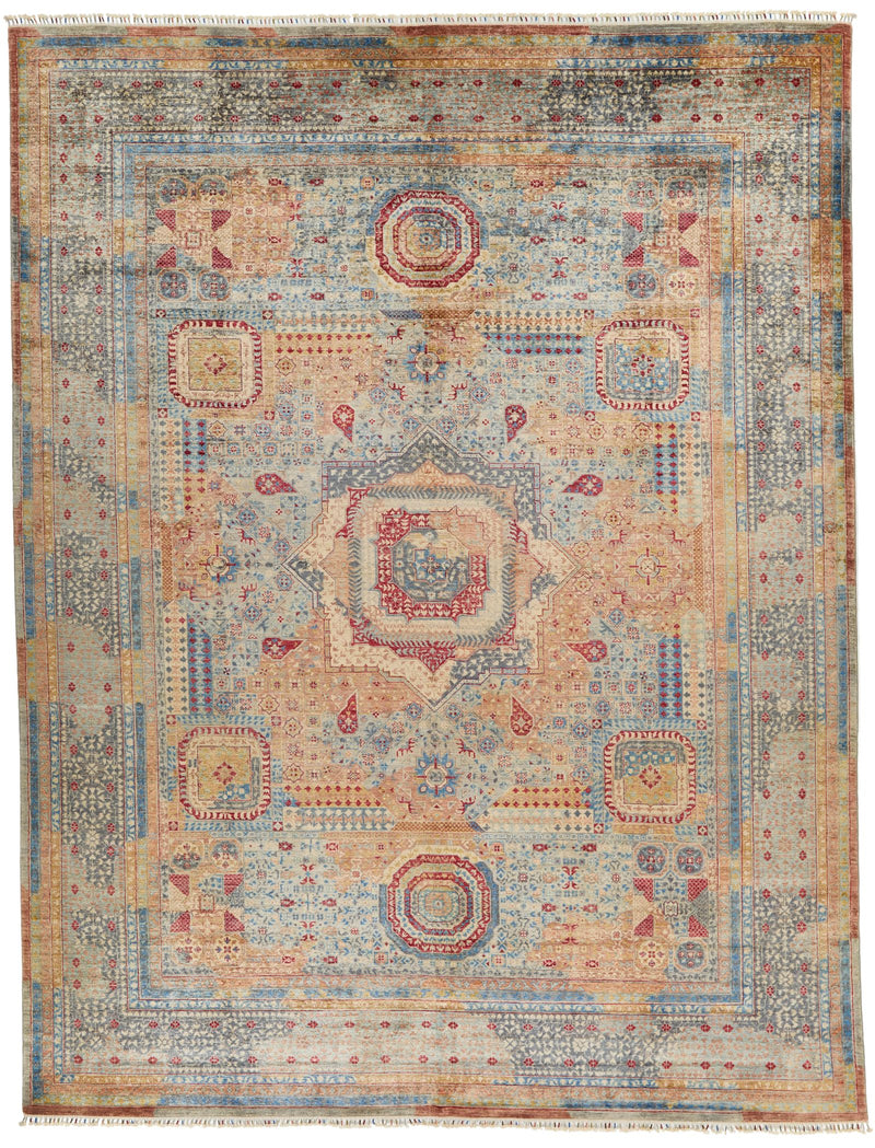 10x13 Gray and Multicolor Anatolian Traditional Rug