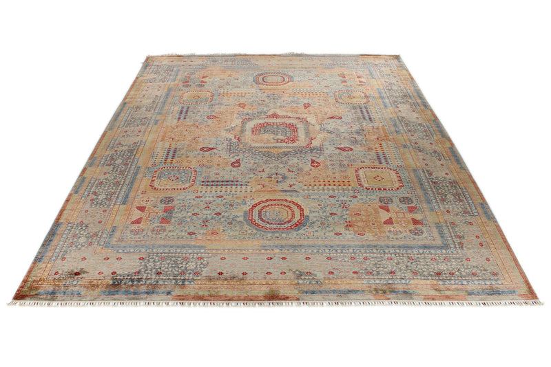 10x13 Gray and Multicolor Anatolian Traditional Rug