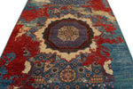 6x9 Red and Blue Anatolian Traditional Rug