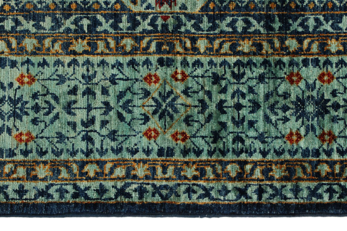 5x7 Light Blue and Turquoıse Anatolian Traditional Rug