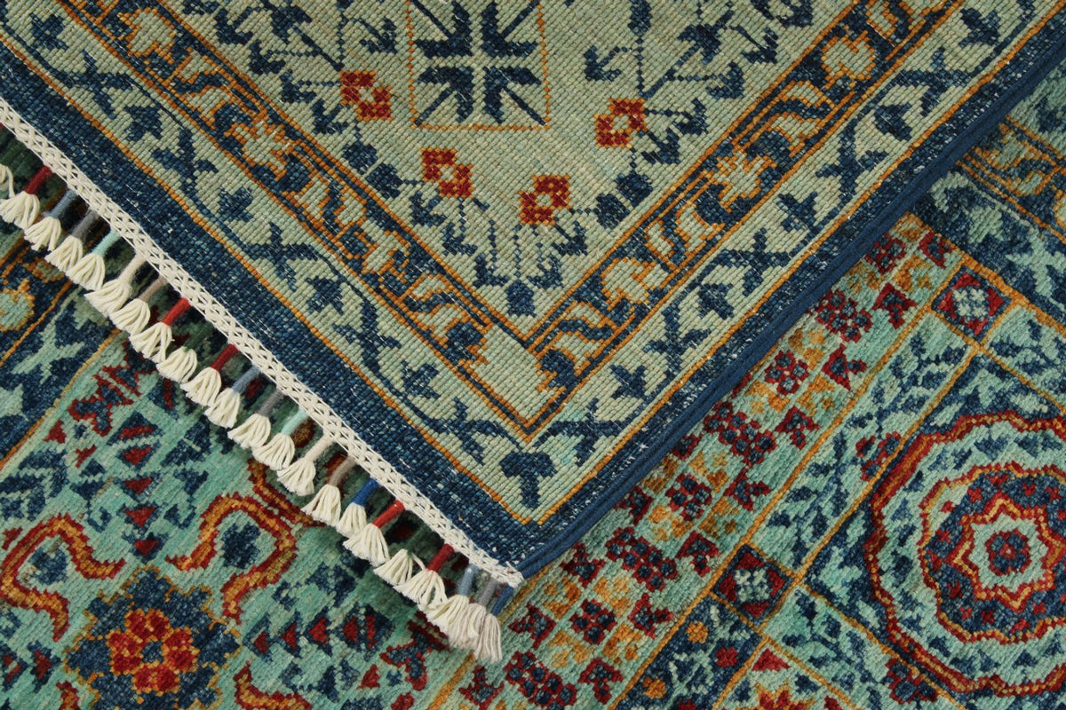 5x7 Light Blue and Turquoıse Anatolian Traditional Rug