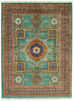 5x7 Turquoıse and Light Brown Anatolian Traditional Rug