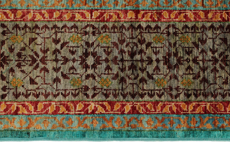 5x7 Turquoıse and Light Brown Anatolian Traditional Rug