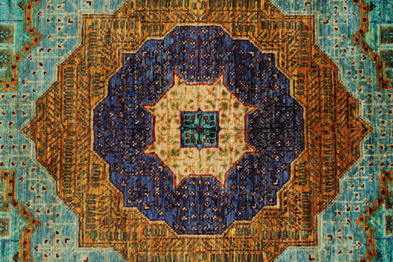 5x7 Turquoıse and Light Brown Anatolian Traditional Rug