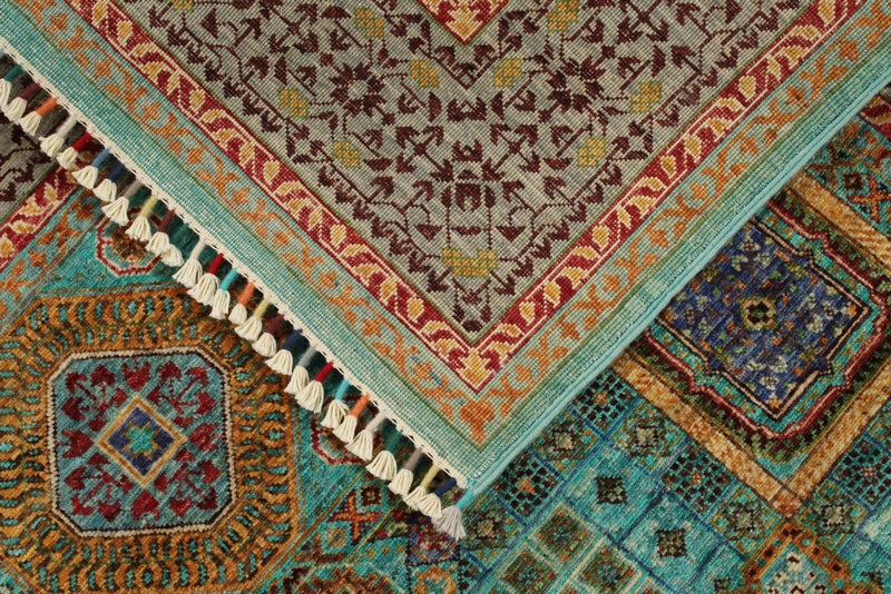 5x7 Turquoıse and Light Brown Anatolian Traditional Rug