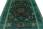 6x8 Green and MulticolorAnatolian Traditional Rug