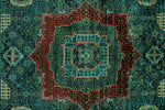 6x8 Green and MulticolorAnatolian Traditional Rug