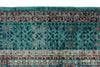 6x8 Dark Brown and Turquoıse Anatolian Traditional Rug