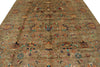 8x12 Light Brown and Multicolor Turkish Tribal Rug