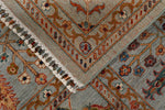 8x10 Gray and Multicolor Turkish Tribal Rug