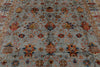 8x10 Gray and Multicolor Turkish Tribal Rug