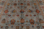 8x10 Gray and Multicolor Turkish Tribal Rug