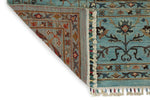 9x12 Light Blue and Multicolor Turkish Tribal Rug