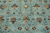 9x12 Light Blue and Multicolor Turkish Tribal Rug