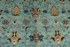 9x12 Light Blue and Multicolor Turkish Tribal Rug