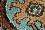 9x12 Light Blue and Multicolor Turkish Tribal Rug