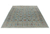 10x12 Blue and Multicolor Turkish Tribal Rug