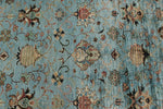 10x12 Blue and Multicolor Turkish Tribal Rug