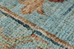 10x12 Blue and Multicolor Turkish Tribal Rug