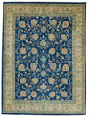 9x12 Navy and Beige Traditional Rug