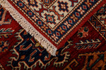 3x7 Red and Ivory Kazak Tribal Runner
