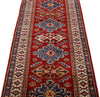 3x7 Red and Ivory Kazak Tribal Runner
