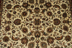 6x8 Ivory and Red Turkish Traditional Rug