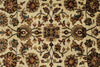 6x8 Ivory and Red Turkish Traditional Rug