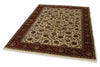 6x8 Ivory and Red Turkish Traditional Rug