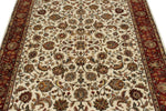 6x8 Ivory and Red Turkish Traditional Rug