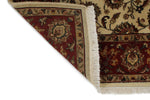 6x8 Ivory and Red Turkish Traditional Rug