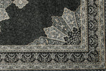 3x5 Black and Ivory Turkish Antep Rug