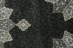 3x5 Black and Ivory Turkish Antep Rug