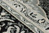 3x5 Black and Ivory Turkish Antep Rug