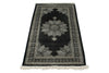 3x5 Black and Ivory Turkish Antep Rug