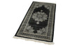 3x5 Black and Ivory Turkish Antep Rug