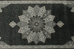 3x5 Black and Ivory Turkish Antep Rug