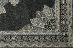 3x5 Black and Ivory Turkish Antep Rug