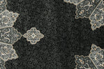 3x5 Black and Ivory Turkish Antep Rug