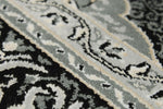 3x5 Black and Ivory Turkish Antep Rug