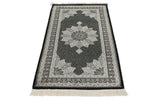 3x5 Black and Ivory Turkish Antep Rug