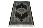 3x5 Black and Ivory Turkish Antep Rug