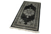 3x5 Black and Ivory Turkish Antep Rug