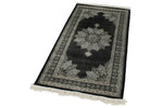 3x5 Black and Ivory Turkish Antep Rug