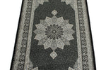 3x5 Black and Ivory Turkish Antep Rug