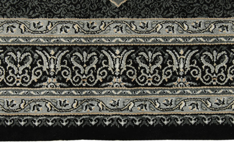 3x5 Black and Ivory Turkish Antep Rug