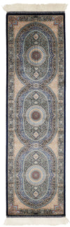2x7 Navy and Multicolor Turkish Silk Runner