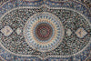 2x7 Navy and Multicolor Turkish Silk Runner