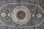 2x7 Navy and Multicolor Turkish Silk Runner
